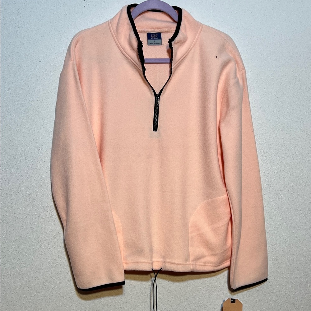 MV Sport Salmon 1/4 Zip Fleece Pullover Size Large NWT